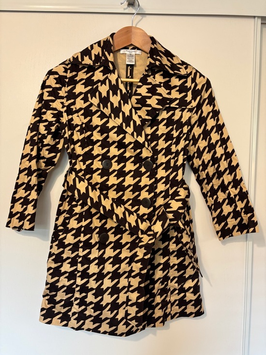 Vertigo Paris Jackets & Blazers - Brown Houndstooth Trench Size XS French Timeless Romantic Quiet Luxury Feminine